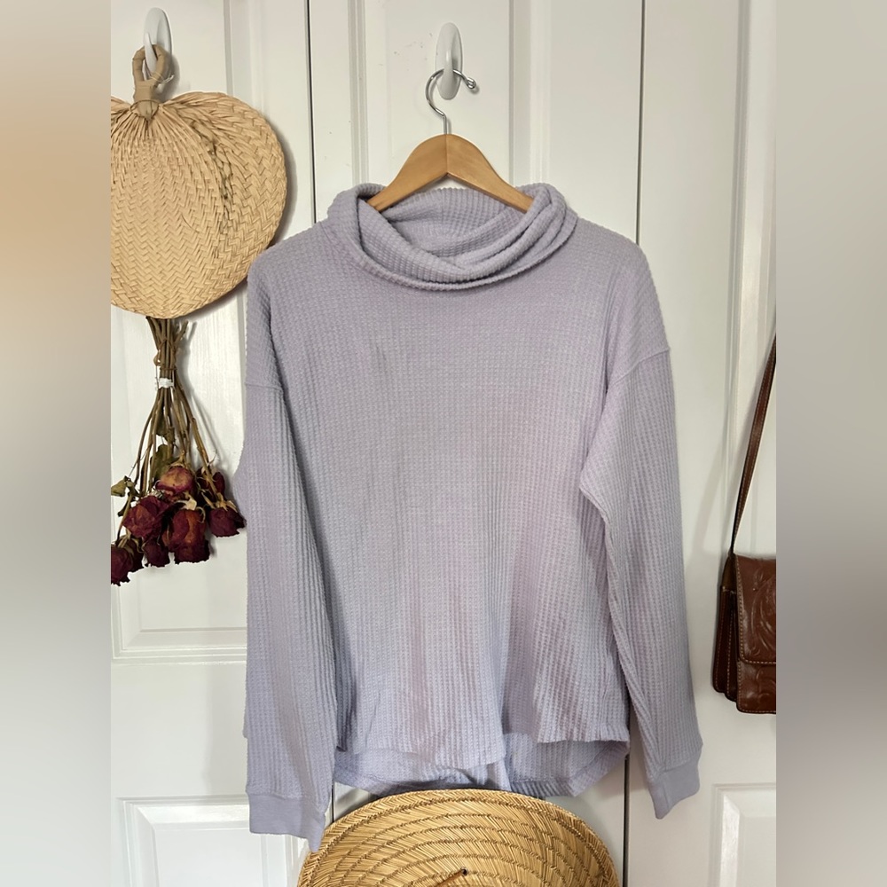 Purple waffle knit Sweater